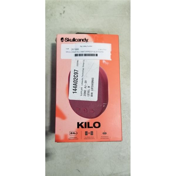 SKULLCANDY KILO WATERPROOF BLUETOOTH PORTABLE SPEAKER - TESTED WORKING, RETAIL $54