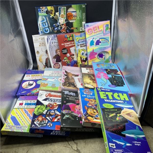 BOX OF NEW VALENTINE'S DAY CARDS