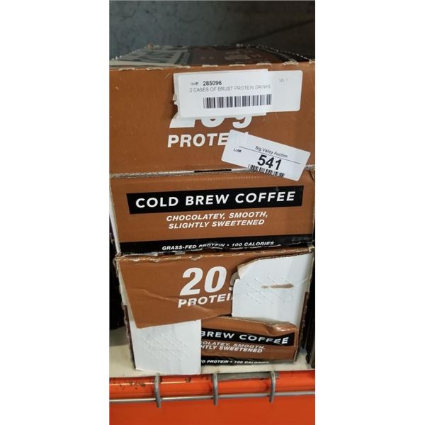 2 CASES OF BRUST PROTEIN DRINKS MOCHA, 2027 EXP