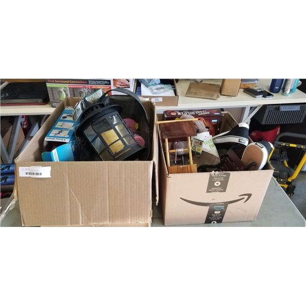 2 BOXES OF HOUSEHOLD ITEMS