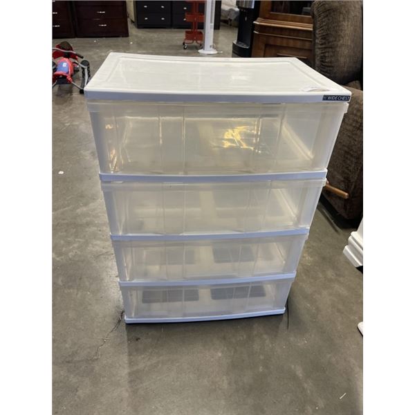 4 DRAWER WIDE CHEST PLASTIC ORGANIZER