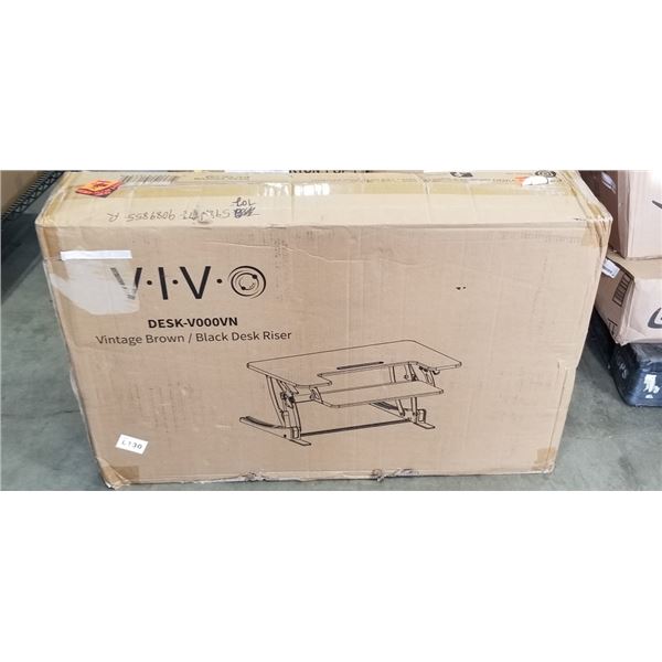 VIVO VINTAGE BROWM / BLACK DESK RISER