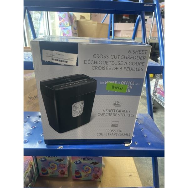 INSIGNIA 6 SHEET CROSS CUT PAPER SHREDDER - TESTED WORKING, RETAIL $69