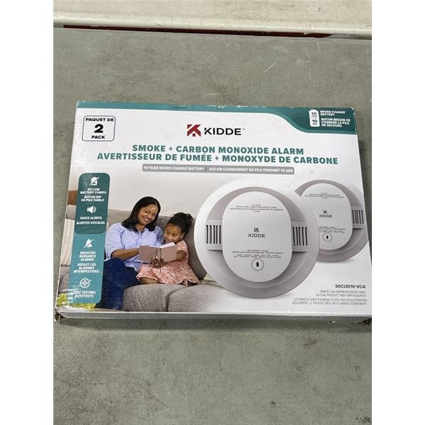 2 PACK OF KIDDE SMOKE AND CARBON MONOXIDE ALARMS