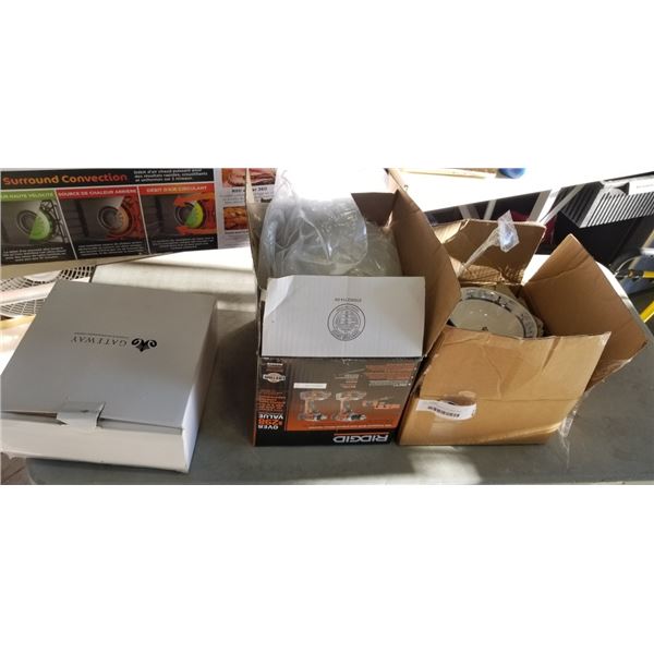 3 BOXES OF ASSORTED DISHES - MUG SETS, PLATES, ETC