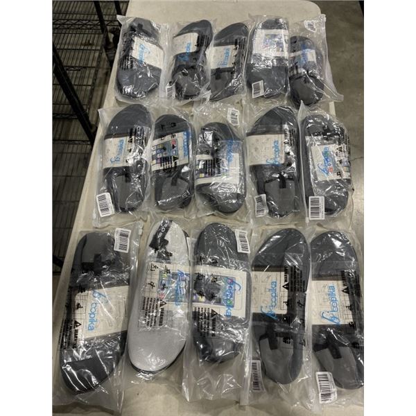 LOT OF VARIOUS WATER SHOES AND WET BAGS