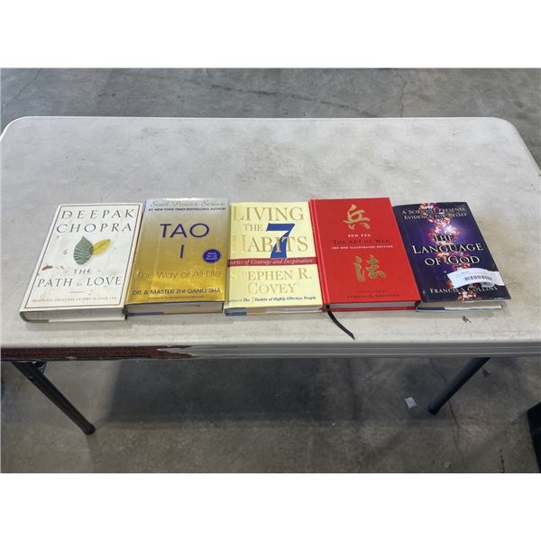 ASSORTED HARD COVER BOOKS INCLUDING ART OF WAR