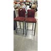 Image 1 : PAIR OF METAL BASE BAR STOOLS