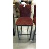 Image 2 : PAIR OF METAL BASE BAR STOOLS
