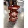 Image 2 : 3 TIER ROLLING ORGANIZER RACK