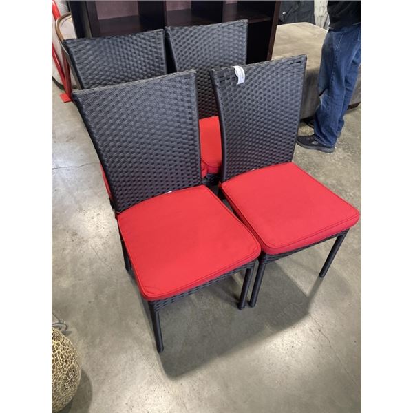 SET OF 4 PATIO CHAIRS