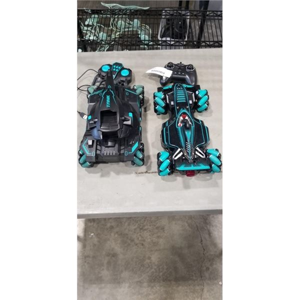 2 RC CARS WITH REMOTES