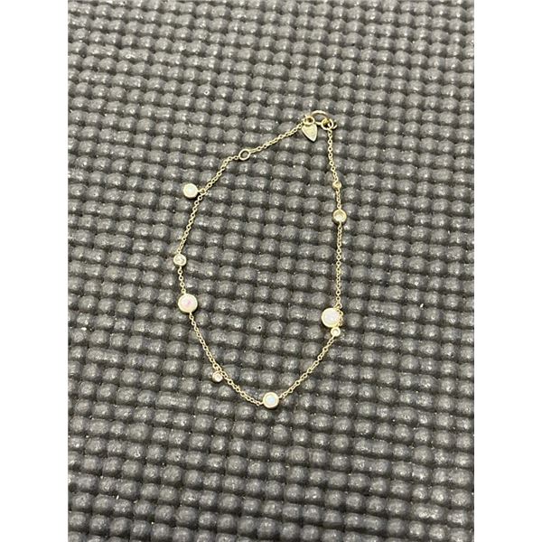 LADIES 10K AND OPAL BRACELET