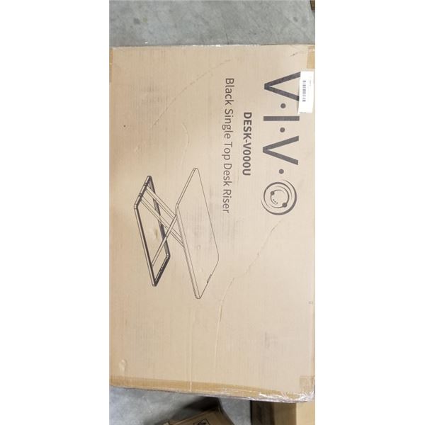 VIVO BLACK SINGLE TOP DESK RISER