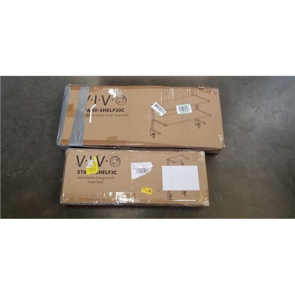 VIVO ABOVE /BELOW CLAMP ON 30" DUAL SHELF & VIVO ABOVE /BELOW CLAMP ON 13" TRIPLE SHELF