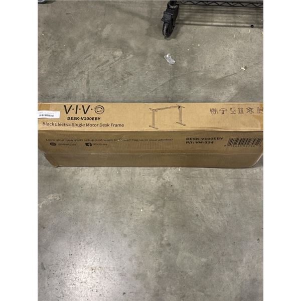 VIVO BLACK ELECTRIC SINGLE MOTOR DESK FRAME