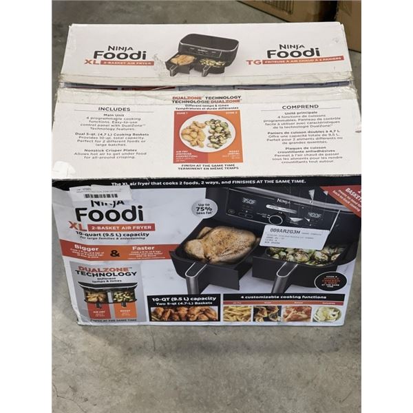 NINJA FOODI 10QT DUAL ZONE AIR FRYER - TESTED WORKING, RETAIL $269