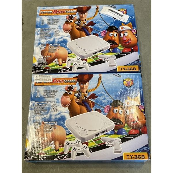 TWO 8-BIT VIDEO GAME CONSOLES