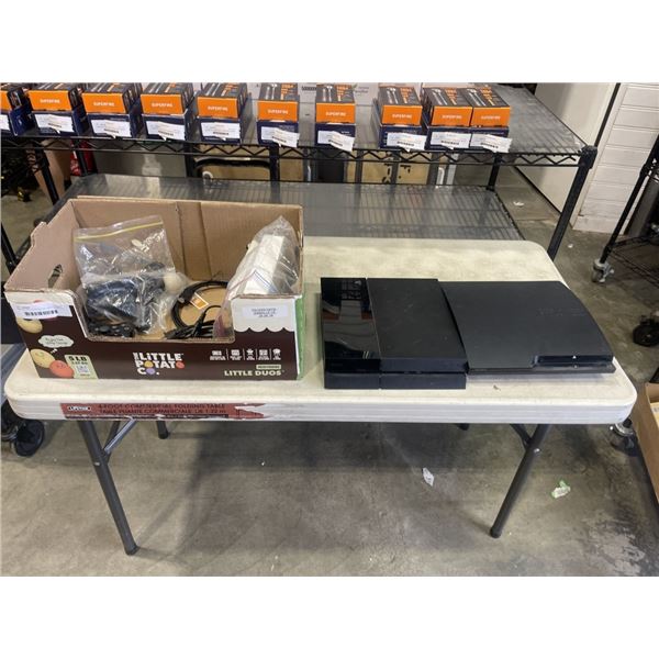 PS4,PS3, AND NINTENDO WII WITH SOME ACCESSORIES, UNTESTED