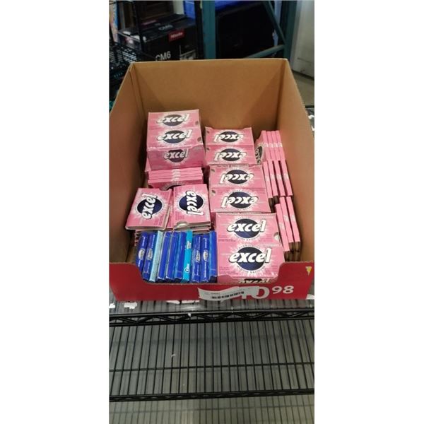 TRAY OF EXCEL AND TRIDENT GUM, ALL PAST BB