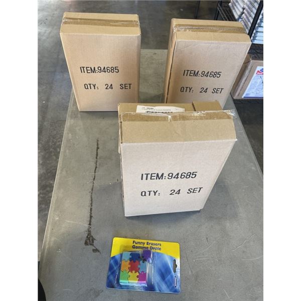 72 NEW SETS OF PUZZLE ERASERS