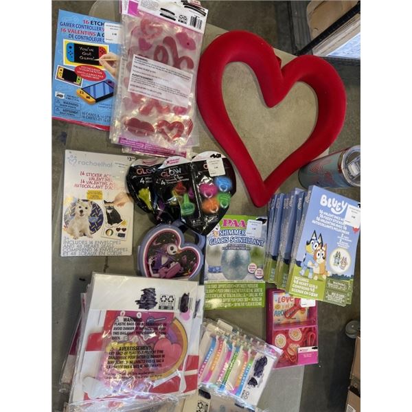 BOX OF NEW VALENTINE'S DAY SUPPLIES
