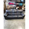 Image 2 : BLACK LEATRHER SOFA, GOOD CLEAN CONDITION