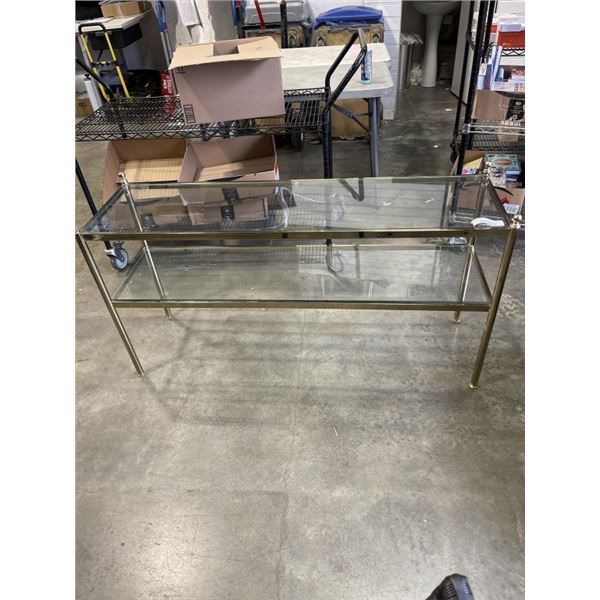 BRASS 2 TIER SOFA TABLE