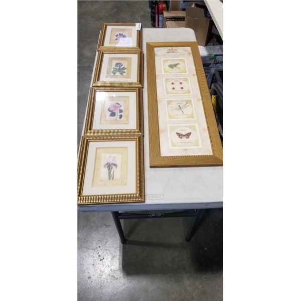 5 GOLD FRAMED PRINTS