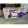 Image 2 : AS NEW SWFT EX1 ELECTRIC SCOOTER WITH CHARGER - TESTED WORKING, RETAIL $399