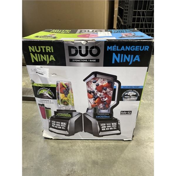 NINJA NUTRI NINJA DUO AUTO-IQ 1300W STAND BLENDER W/ NINJA CUPS - TESTED WORKING, RETAIL $299