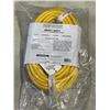 Image 2 : NEW 50FT INDOOR OUTDOOR HEAVY DUTY LIGHTED 3 WIRE EXTENSION CORD, 12AWG, YELLOW