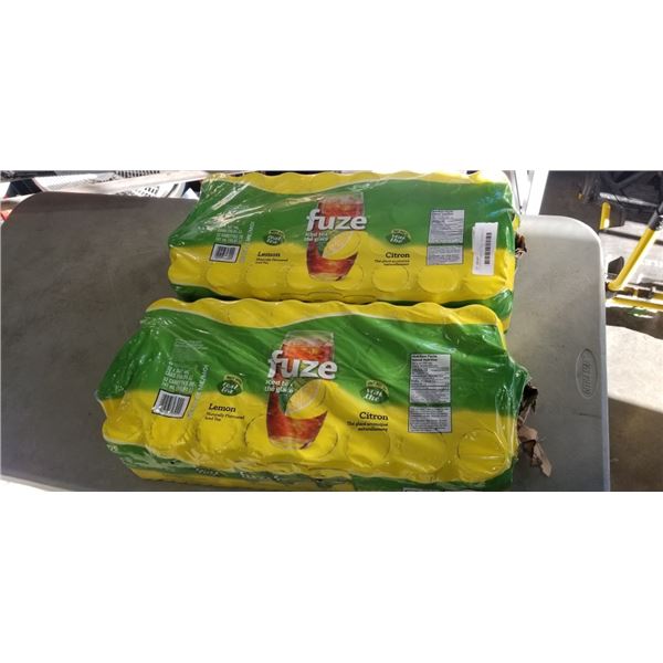 2  FLATS OF FUZE ICE TEA -  64 CANS TOTAL