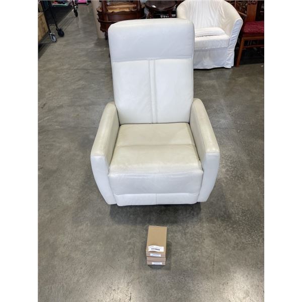 LEATHER POWER RECLINING CHAIR WITH NEW POWER SUPPLY