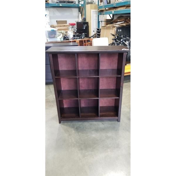 MODERN DARK FINIHS DISPLAY SHELF, 44 INCH X 48 INCH TALL