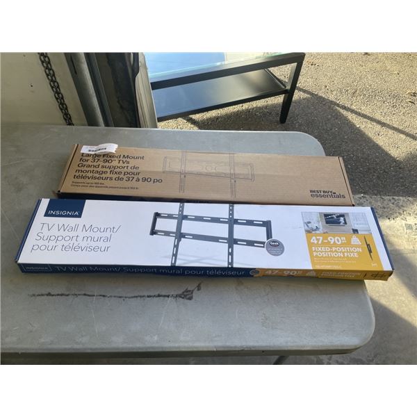TWO TV WALL MOUNTS. ONE FOR TVS 47"-90", ONE FOR TVS 37"-90"