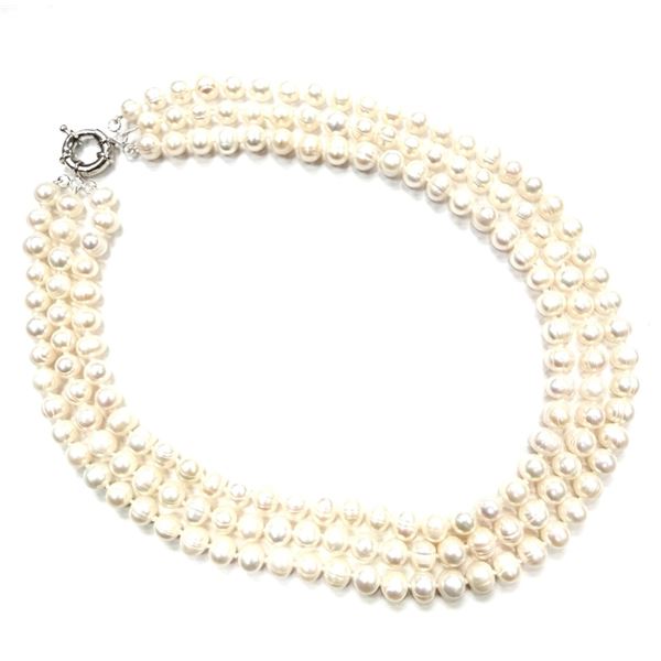 STERLING SILVER CULTURED PEARL 8MM NECKLACE, W/A $1450.00.