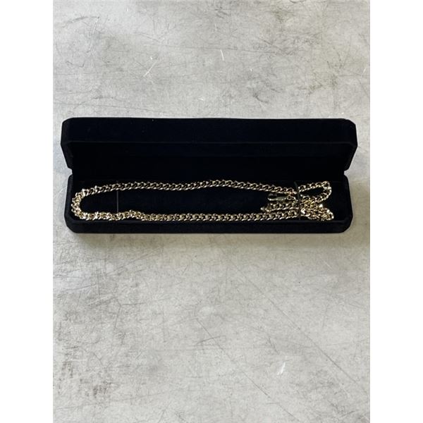 NEW 14K GOLD PLATED 7.5MM CUBAN LINK NECKLACE 22" LONG