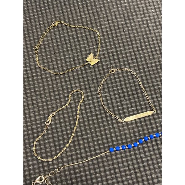 ASSORTED GOLD TONE BRACELETS