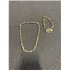 Image 1 : GOLD TONE LINKS BRACELET AND NECKLACE