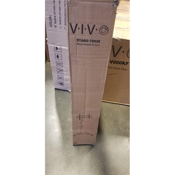 VIVO BLACK MOBLIE TV CART