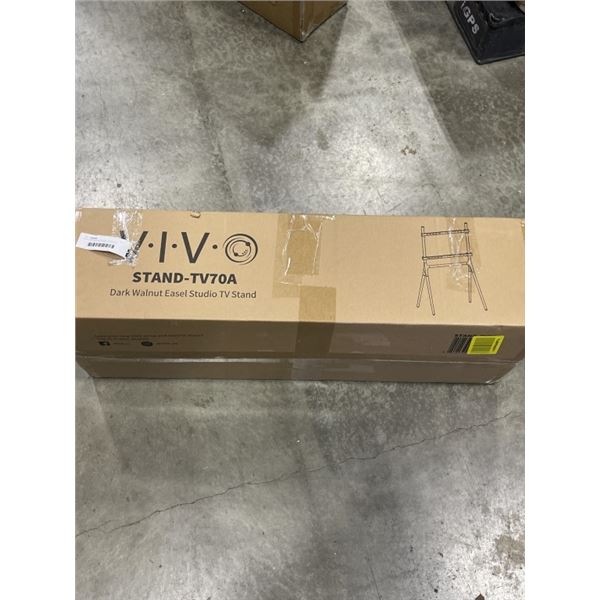 VIVO DARK WALNUT EASEL STUDIO TV STAND