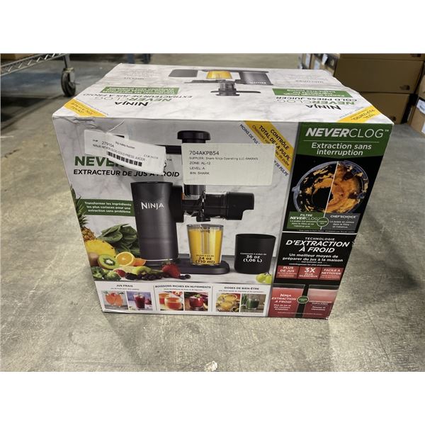 NINJA NEVER CLOG COLD PRESS JUICER - TESTED WORKING, RETAIL $189