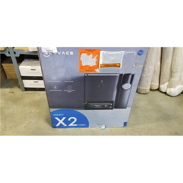 ECOVACS DEEBOT X2 OMNI ROBOT VACUUM AND MOP - TESTED WORKING, RETAIL $1999