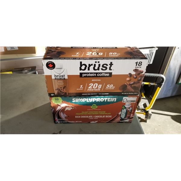 2 CASES OF CHOCOLATE PROTEIN DRINKS