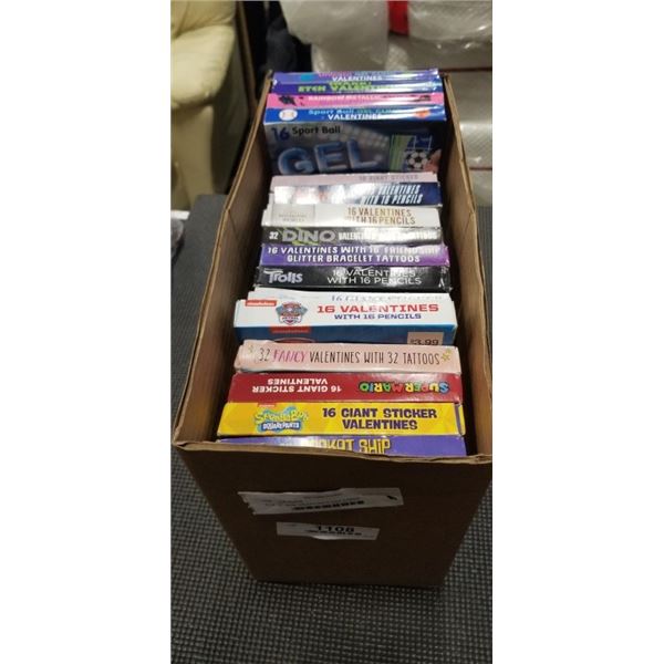 BOX OF NEW VALENTINE'S DAY CARDS