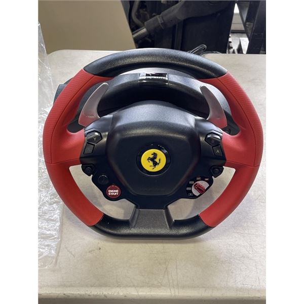 THRUSTMASTER RACING WHEEL FERRARI 458 SPIDER EDITION FOR XBOX - TESTED WORKING, RETAIL $169
