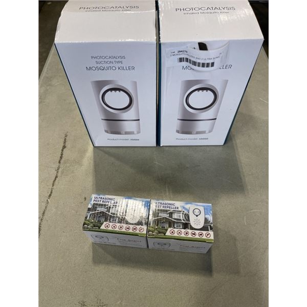 2 MOSQUITO KILLERS AND 2 ULTRA SONIC PEST REPELLERS