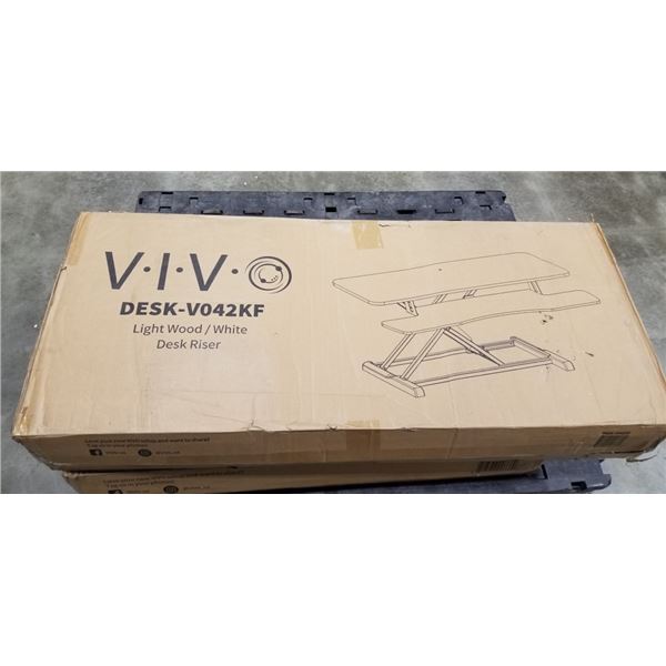 VIVO LIGHT WOOD /WHITE DESK RISER
