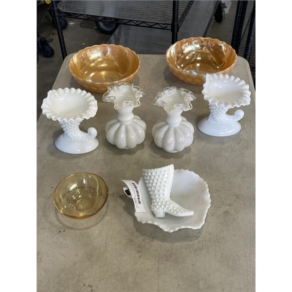 LOT OF ASSORTED CARNIVAL GLASS